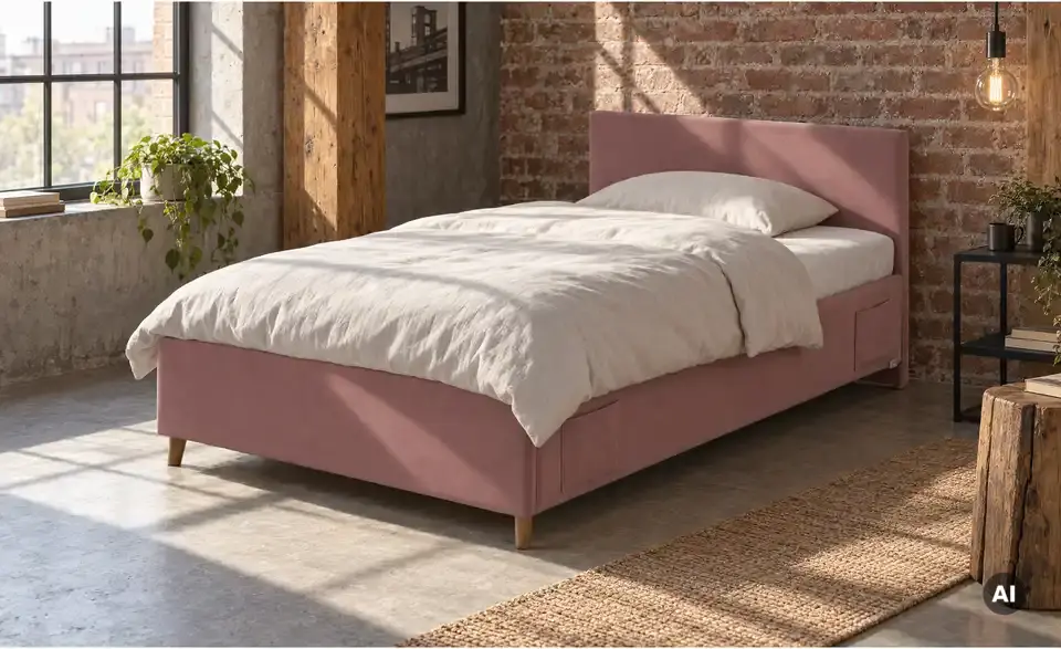 Polsterbett Cool in Cord, in Wohnsituation