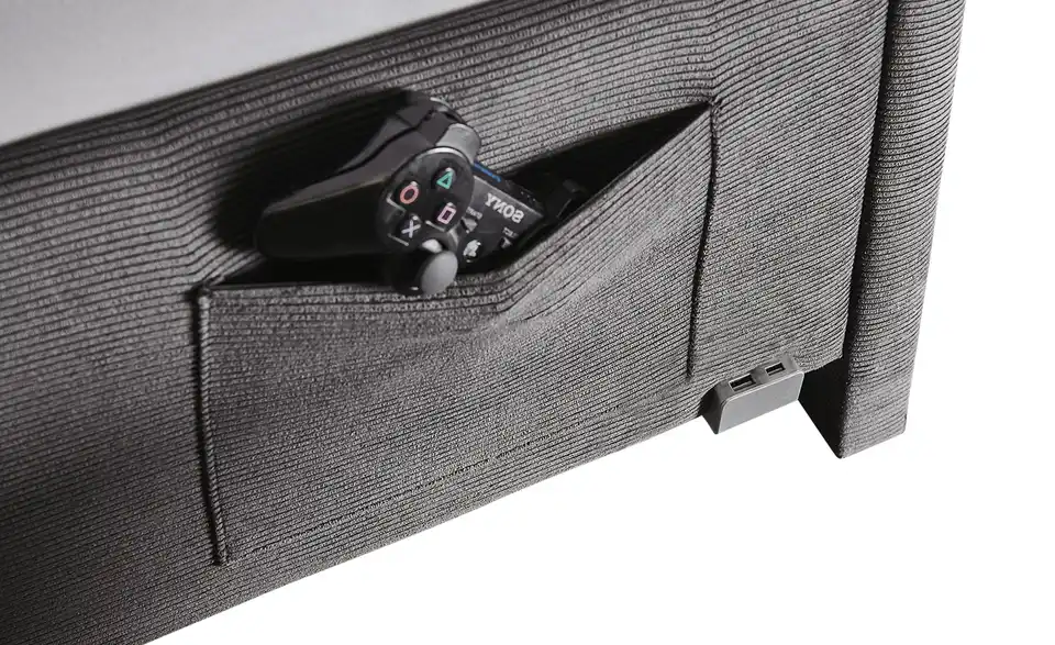 Polsterbett Cool in Cord, Detailansicht