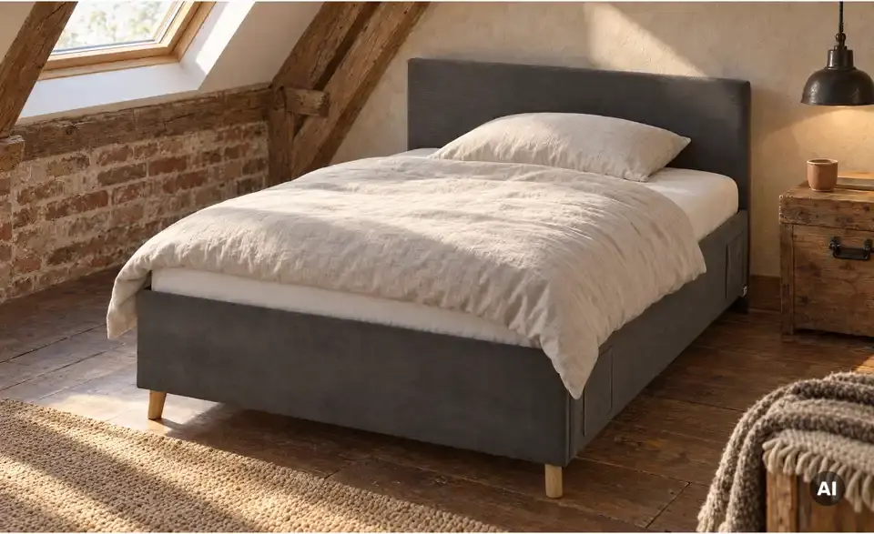 Polsterbett Cool in Cord, in Wohnsituation