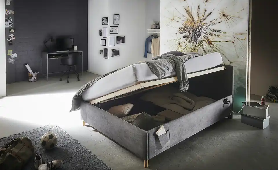 Polsterbett Cool in Cord, in Wohnsituation