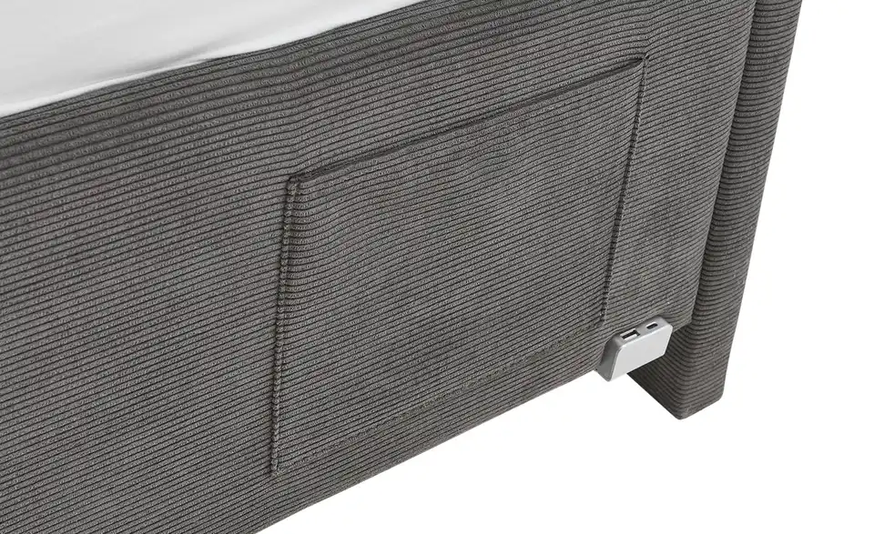 Polsterbett Cool in Cord, Detailansicht