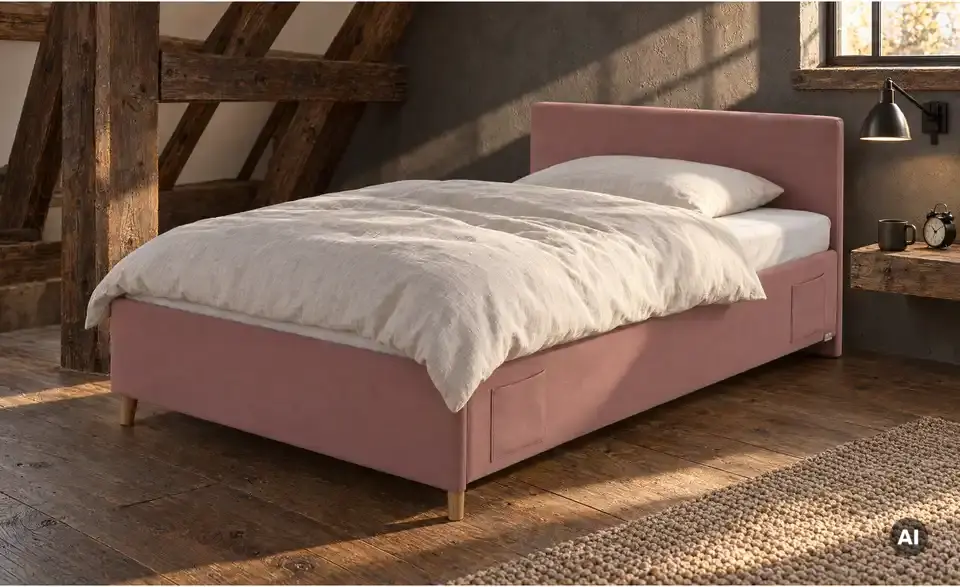 Polsterbett Cool in Cord, in Wohnsituation