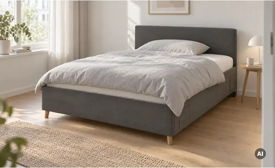 Polsterbett Cool in Cord, in Wohnsituation