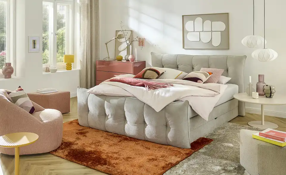 switch Boxspringbett Sofia mit Bettkasten, in Wohnsituation