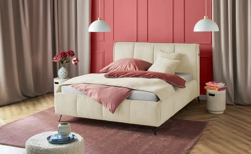 pop Polsterbett Pamela mit Bettkasten, in Wohnsituation