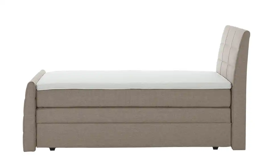 Boxspringbett Baron mit Bettkasten und Topper, Profilansicht