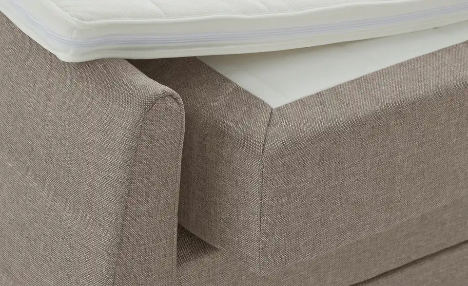 Boxspringbett Baron mit Bettkasten und Topper, Detailansicht