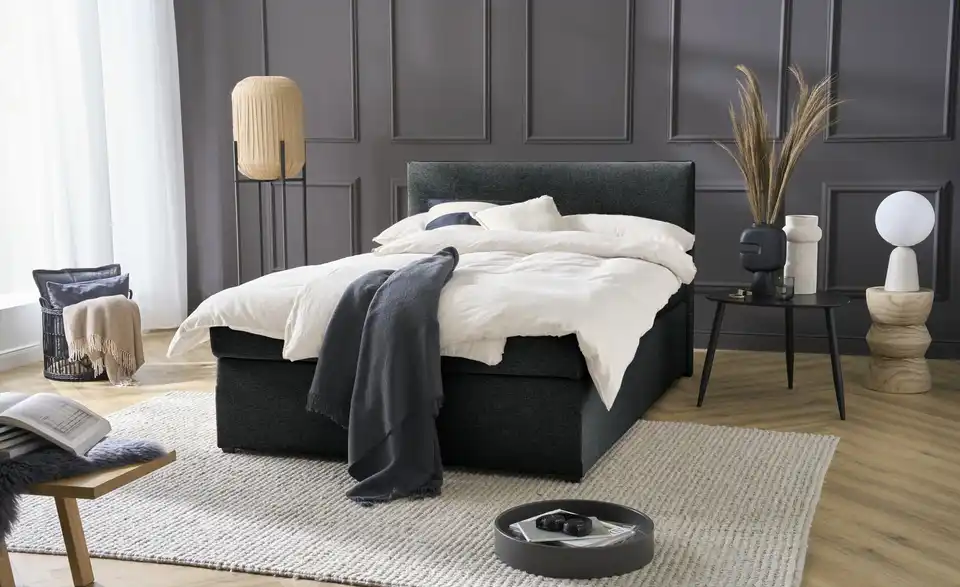 Boxspringbett Duke mit Matratze und Topper, H3, Perspektive