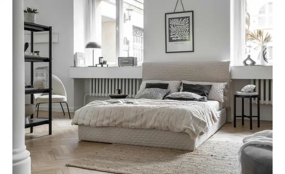 Miuform Polsterbett Sleepy Luna gemustert, in Wohnsituation