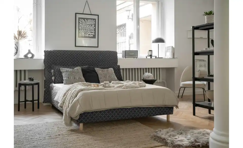 Miuform Polsterbett Sleepy Luna gemustert, in Wohnsituation