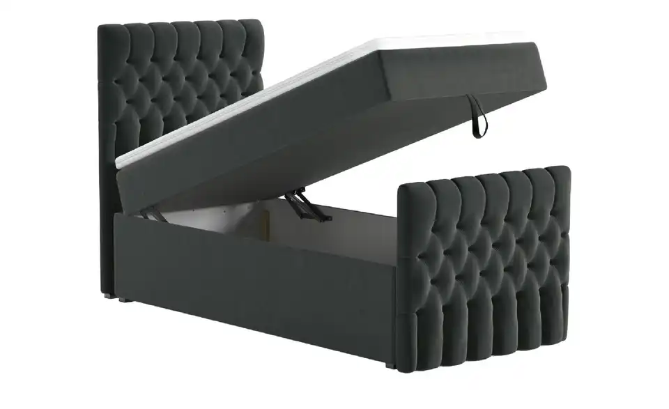 Boxbett Belek King mit Bettkasten und Fußteil, Funktionsansicht