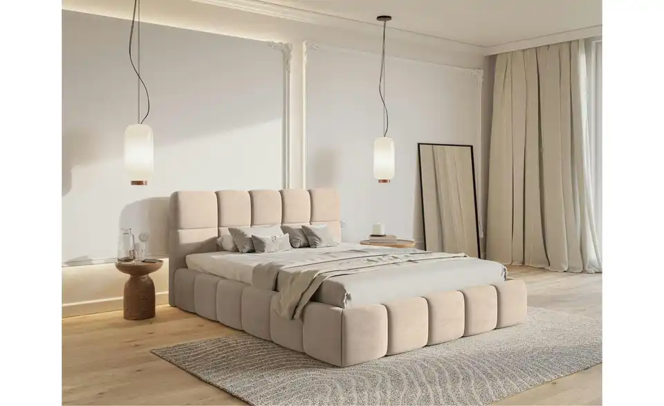 Selsey Polsterbett Cloudy mit Bettkasten, in Wohnsituation