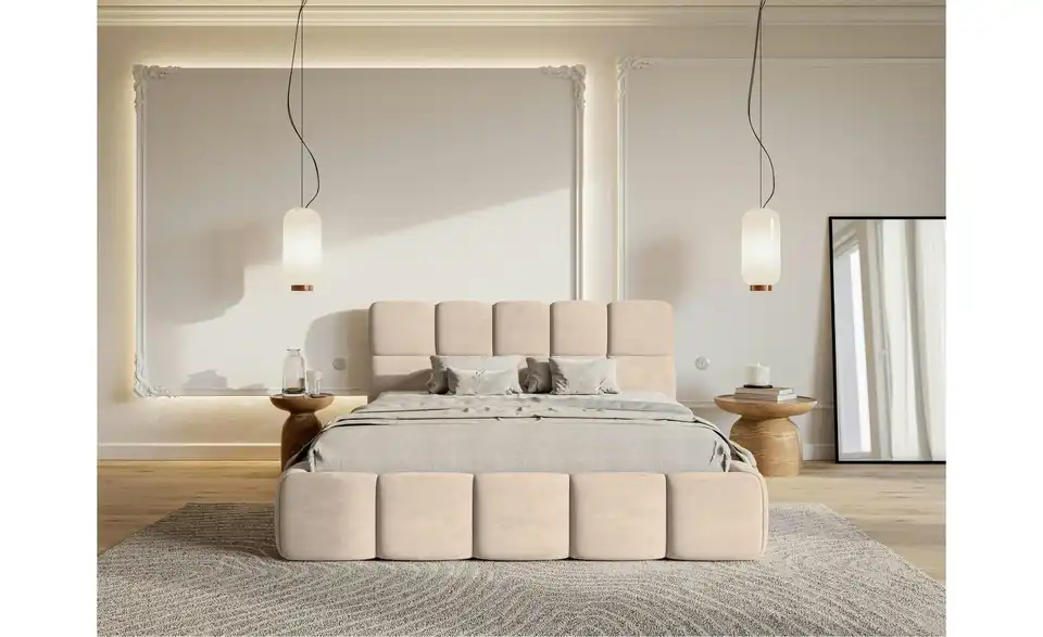 Selsey Polsterbett Cloudy mit Bettkasten, in Wohnsituation