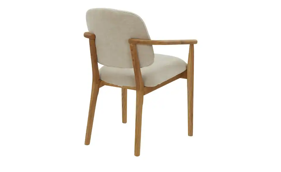 smart Armlehnstuhl Stellan aus Wildeiche massiv, Rückansicht