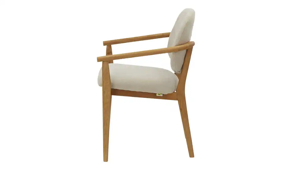 smart Armlehnstuhl Stellan aus Wildeiche massiv, Profilansicht