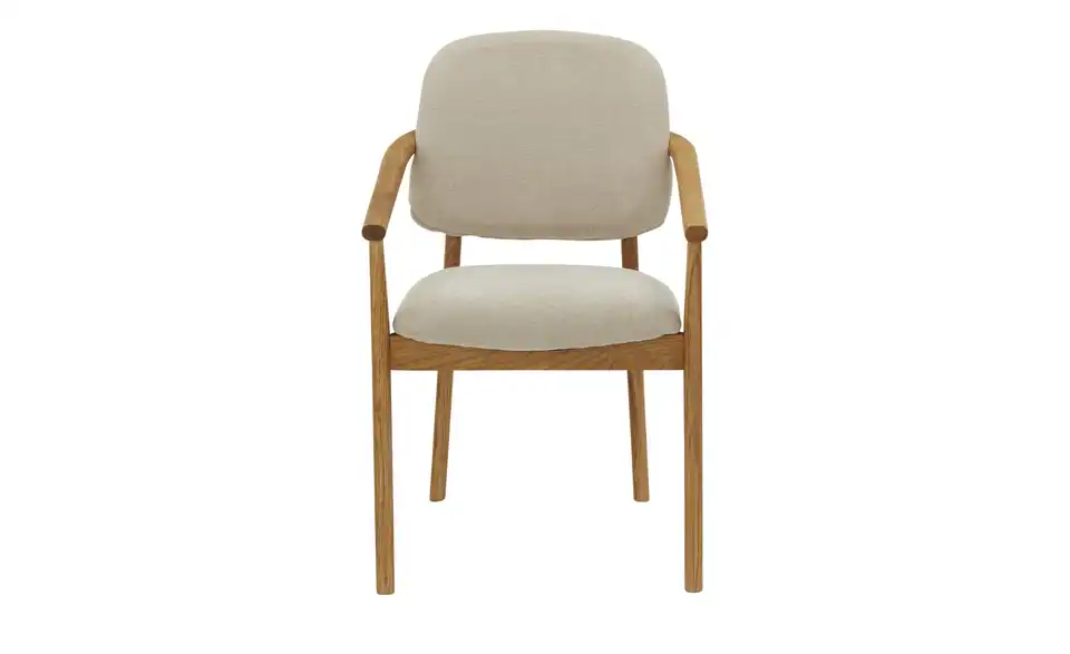 smart Armlehnstuhl Stellan aus Wildeiche massiv, Frontansicht