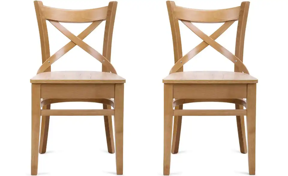 KONSIMO Holzstuhl 2er-Set Georg, Frontansicht