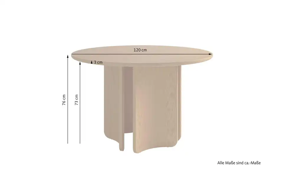 SCHÖNER WOHNEN Kollektion Esstisch, Bemaßung