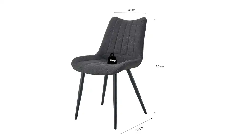 Stuhl 2er-Set, Bemaßung