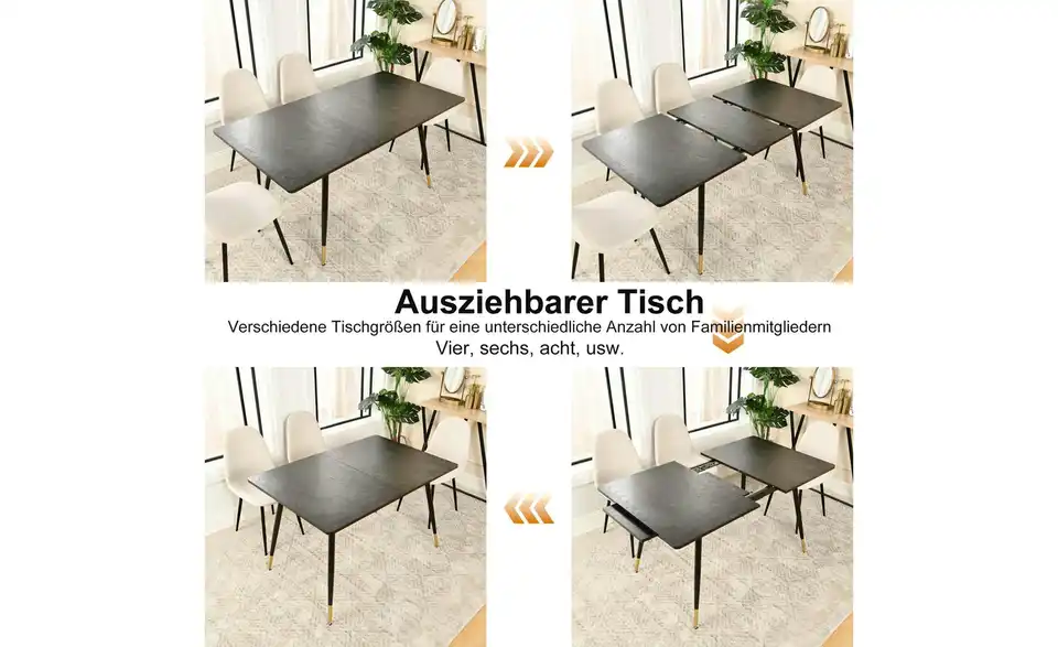 Esstischset, Bild mit Text