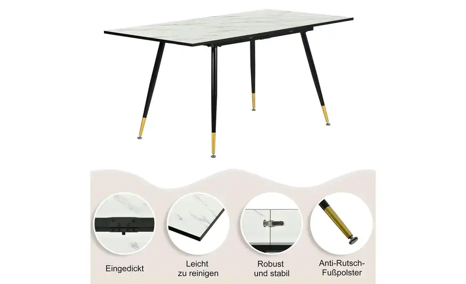 Esstischset, Bild mit Text