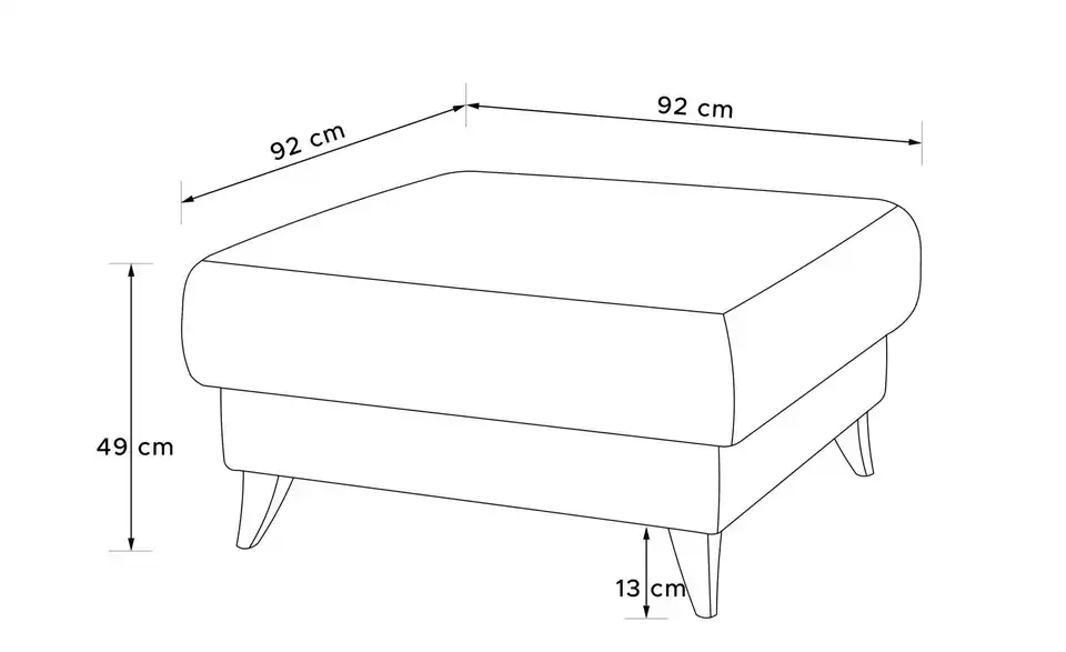 KONSIMO Hocker, Bemaßung