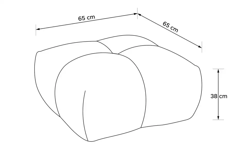 KONSIMO Hocker Vena, Bemaßung
