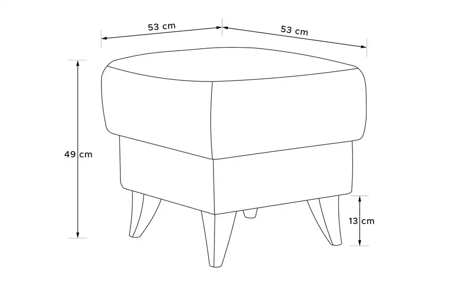 KONSIMO Hocker, Bemaßung
