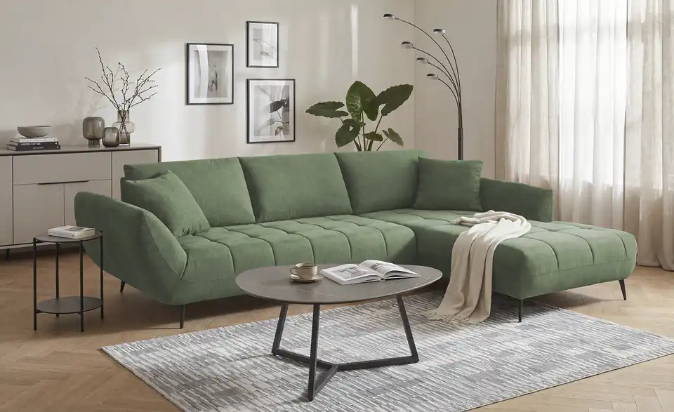 bobb Ecksofa Carly mit Sitztiefenverstellung, in Wohnsituation