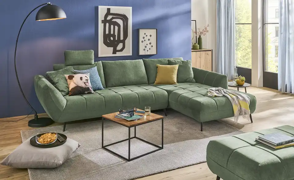 bobb Ecksofa Carly mit Sitztiefenverstellung, in Wohnsituation