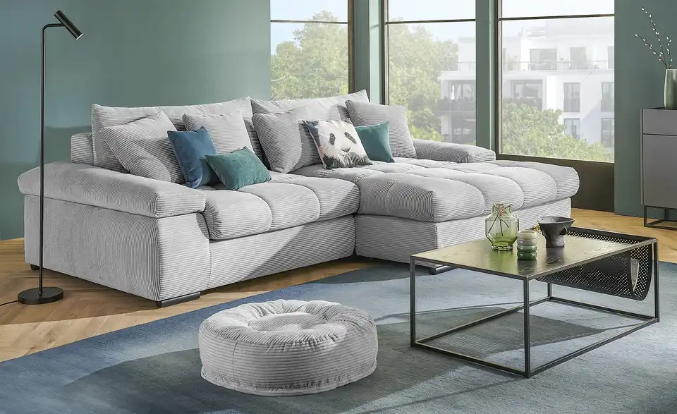 bobb Ecksofa Hella mit trendigem Cordbezug, in Wohnsituation