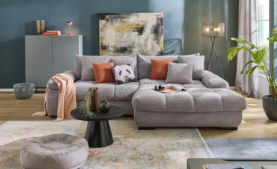 bobb Ecksofa Hella mit trendigem Cordbezug, in Wohnsituation