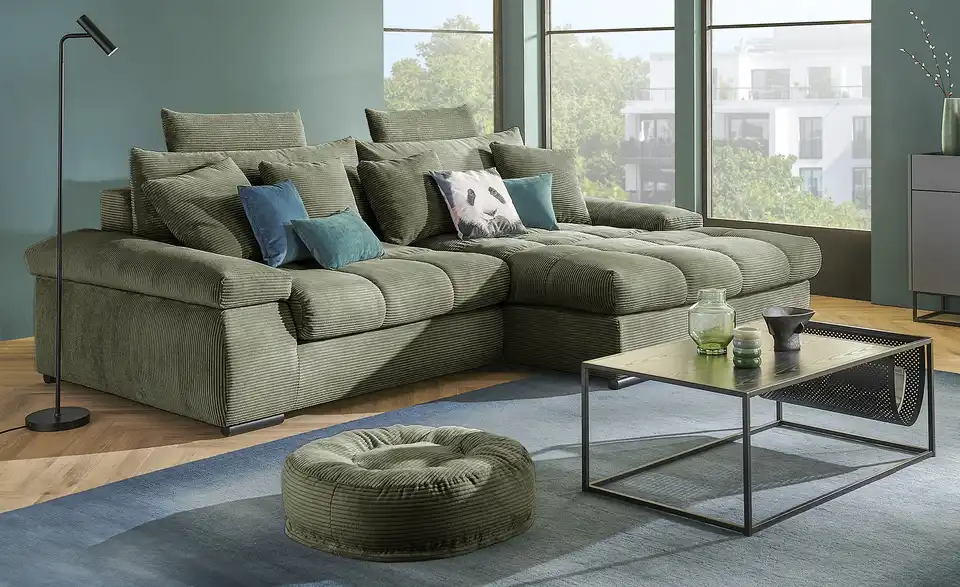 bobb Ecksofa Hella mit trendigem Cordbezug, in Wohnsituation