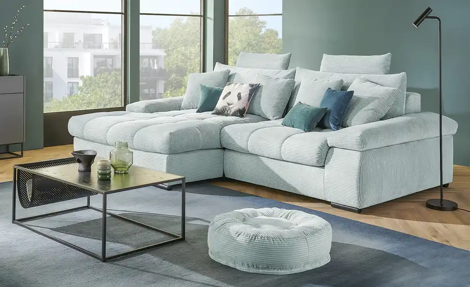 bobb Ecksofa Hella mit trendigem Cordbezug, in Wohnsituation