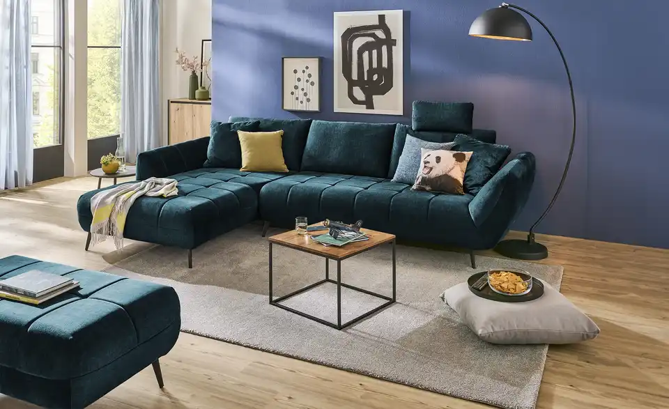 bobb Ecksofa Carly mit Sitztiefenverstellung, in Wohnsituation