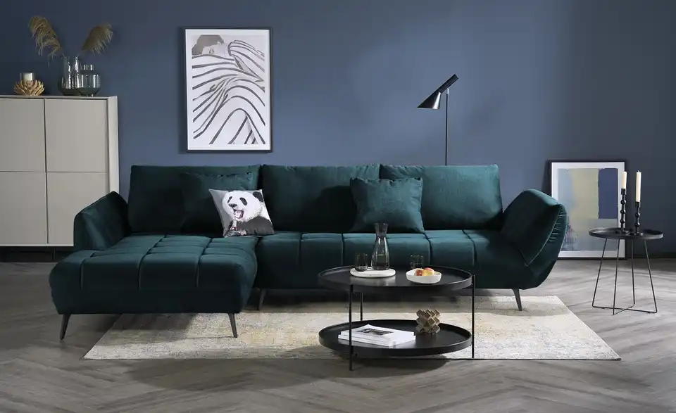 bobb Ecksofa Carly mit Sitztiefenverstellung, Frontansicht