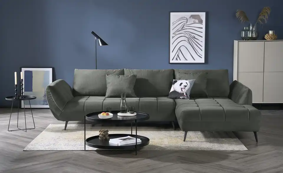 bobb Ecksofa Carly mit Sitztiefenverstellung, Frontansicht