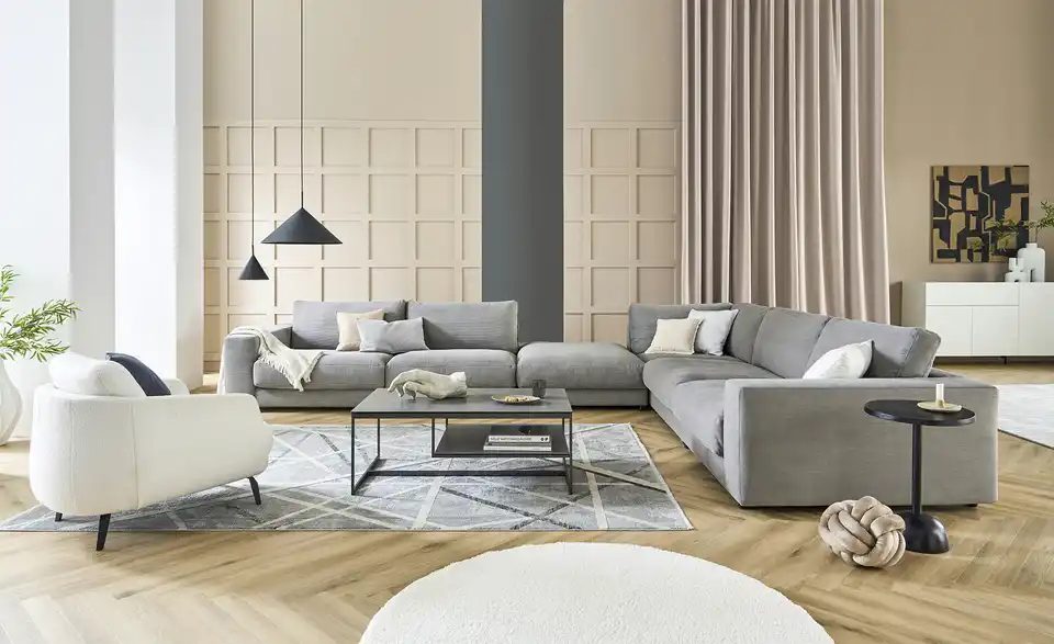 Jette Home Element Sila Einsitzer Armlehne links in Feincord, in Wohnsituation