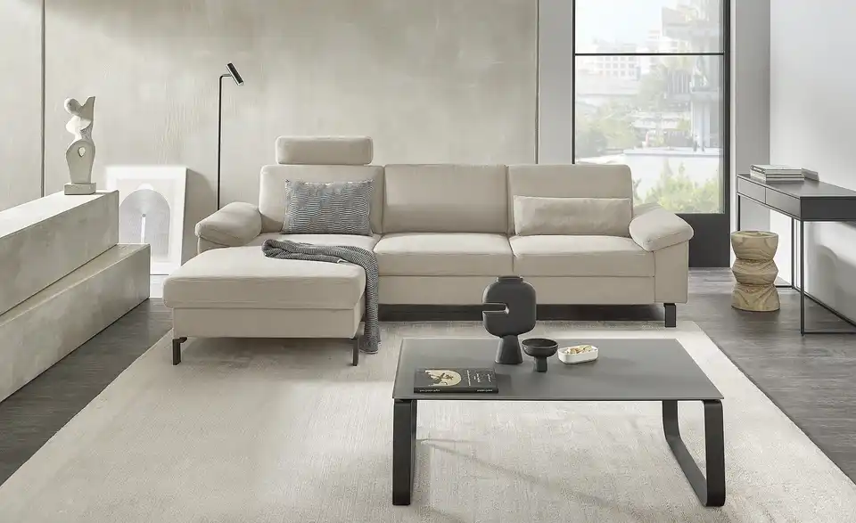 Max Schelling Ecksofa Maximum Move Feincord, in Wohnsituation