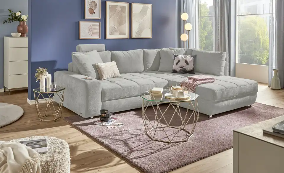 bobb Ecksofa Arissa de Luxe mit pflegeleichtem Bezug, in Wohnsituation