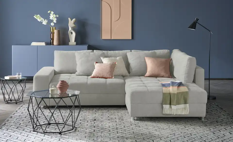 bobb Ecksofa Arissa de Luxe mit pflegeleichtem Bezug, Frontansicht
