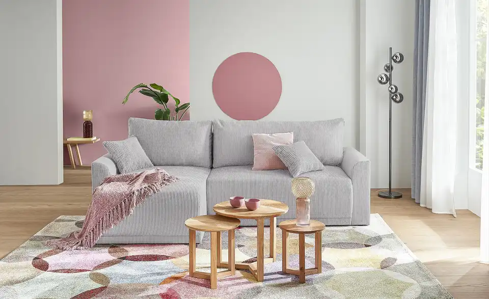 Ecksofa Malyn mit Schlaffunktion, in Wohnsituation