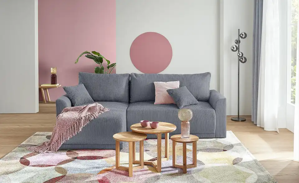 Ecksofa Malyn mit Schlaffunktion, in Wohnsituation