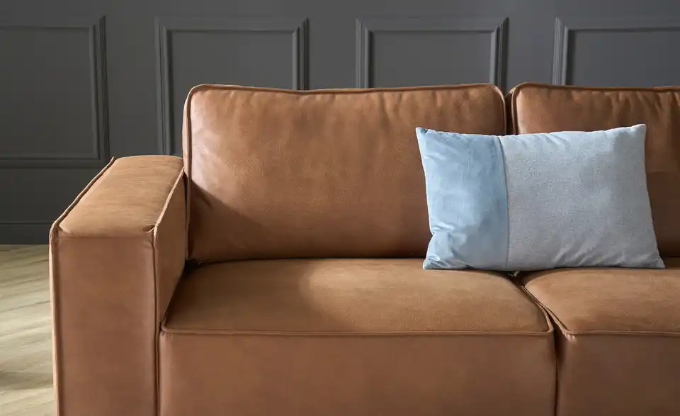 SOHO Ecksofa Sanja aus recyceltem Leder, Detailansicht