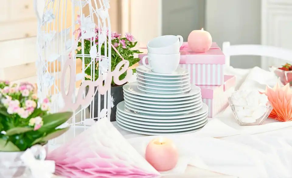 Kahla Kombiservice, 30-teilig Basic, in Wohnsituation