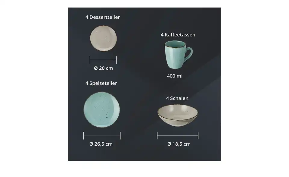 Peill+Putzler Kombiservice, 16-teilig Siena, Bild mit Text