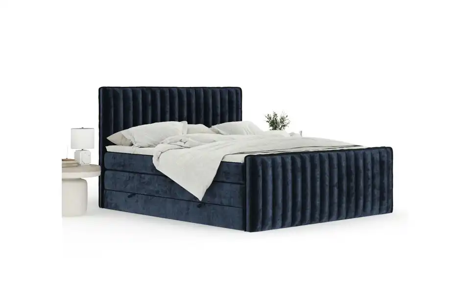 Boxspringbett mit Stauraum, in Wohnsituation