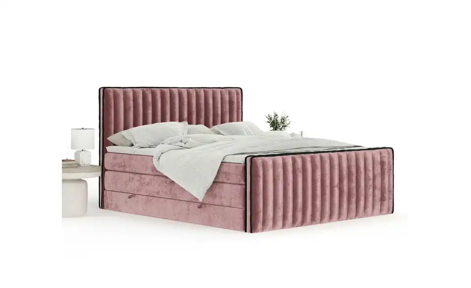 Boxspringbett mit Stauraum, in Wohnsituation