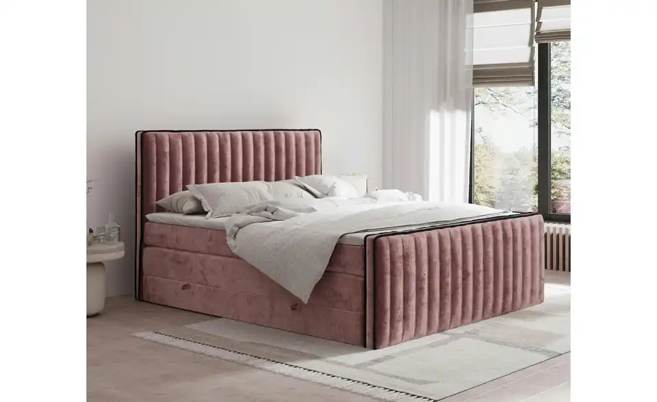 Boxspringbett mit Stauraum, in Wohnsituation