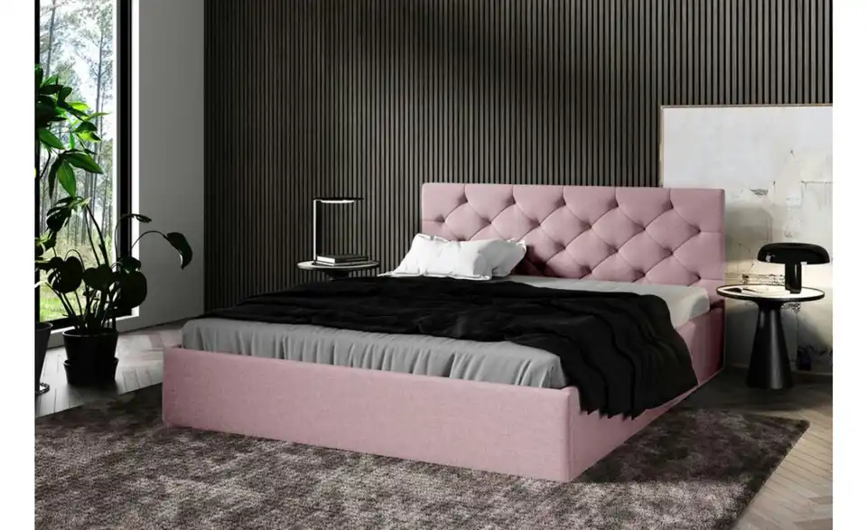 Polsterbett Sara mit Bettkasten, in Wohnsituation